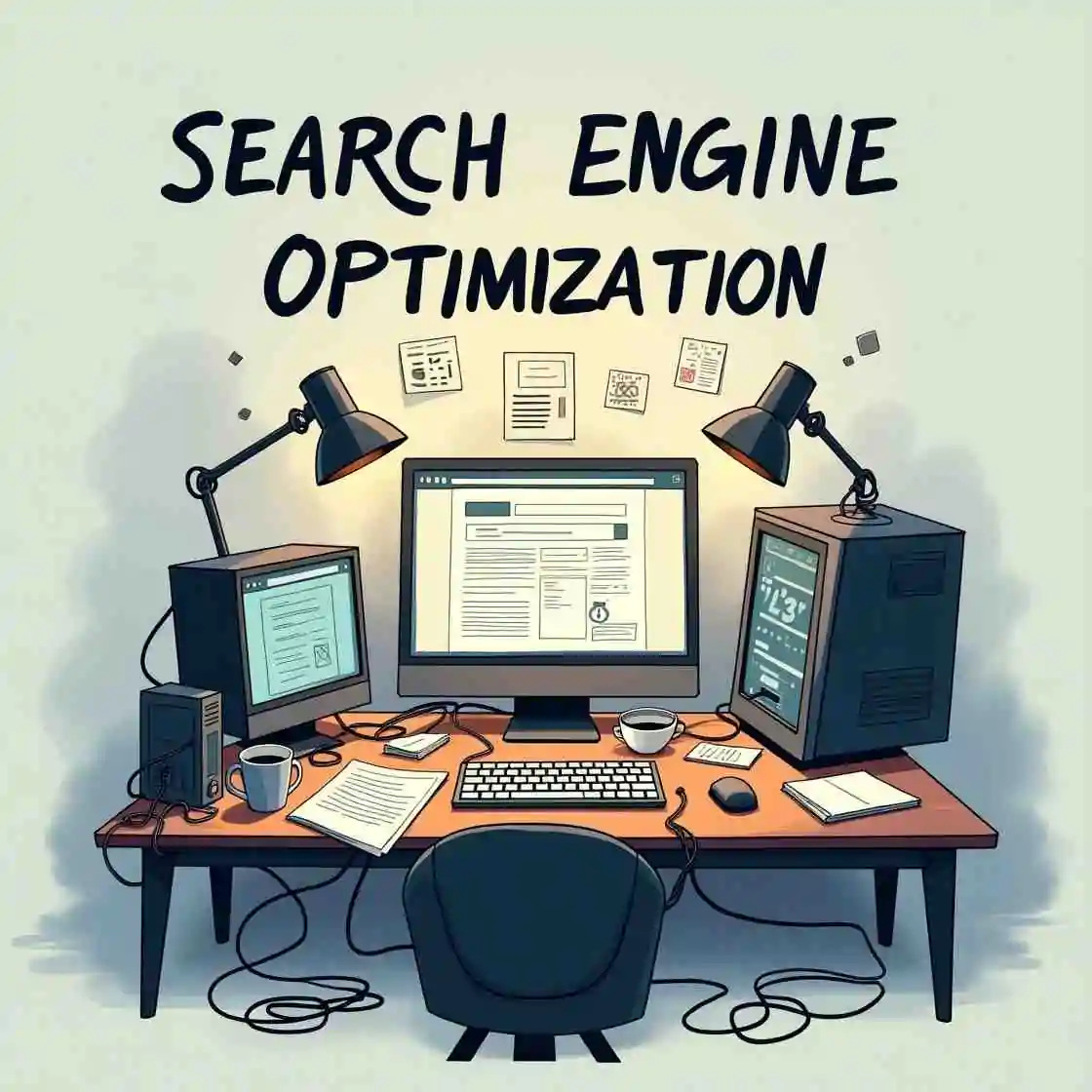 Digital marketing team working on SEO strategy with charts and keyword tools on a laptop screen